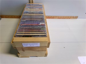 Approx. 30 CD's in wood crate,  holiday