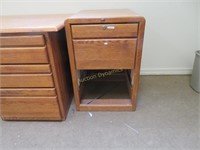 Wood File Cabinet, one drawer missing