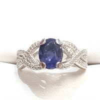 $100 Silver Iolite (1.3ct) Ring