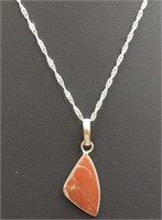 925 stamped 20" necklace with pendant