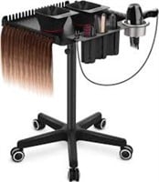 Rolling Salon Tray on Wheels, Metal Hairstylist