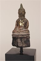 Laos Clay and Lacquer Buddha,