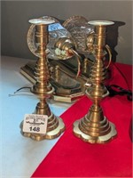 Brass candlestick holders