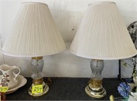 2-glass table lamps