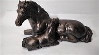 Vtg Horse w/ Foal Decoration - 18"L x 10"H