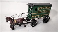 Vtg Brooke Bond Tea & Coffee Cast Iron Wagon