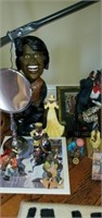 Group of Black Americana Figurines, Mirror, Etc