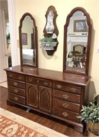 12-Drawer Dresser with 2 Mirrors