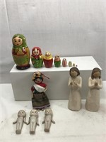 Various Figures, Nesting Dolls, Willow Tree & More