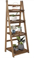$45 ECOMEX 4-Tier Ladder Shelf, Wooden Plant