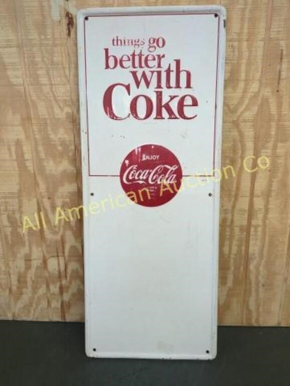 VINTAGE COCA COLA"THINGS GO BETTER WITH COKE" SIGN