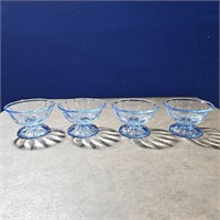 4 janice ice blue sherbert cups