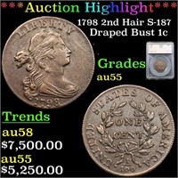 ***Auction Highlight*** 1798 2nd Hair S-187 Draped