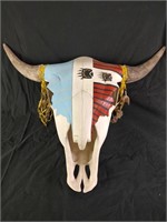 Ceramic Steer Skull Decor