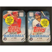 (2) 2021 Topps Baseball Sealed Tins Series 1