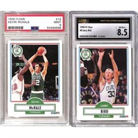 (2) 1990-91 Fleer Bird/mchale Graded Cards