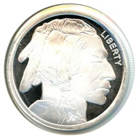 1 troy oz Silver Round - Buffalo Nickel Design,