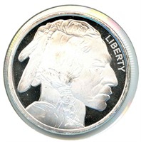 1 troy oz Silver Round - Buffalo Nickel Design,