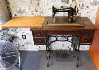 Antique Davis treadle sewing machine