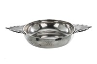 18th C FRENCH SILVER TWO HANDLED PORINGER, 454g