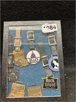 COLLECTION OF VTG. POCKET WATCH FOBS