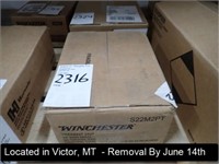 CASE OF (1,000) ROUNDS OF WINCHESTER .22 WIN MAG
