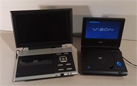 Two Portable DVD Players-1 Powers On, Other