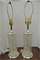 Pair of Glass Body Table Lamps