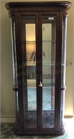 76" Lighted Beveled Glass Curio Cabinet