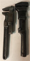 Lot w/ Vintage Adjustable Pipe Wrench. Includes