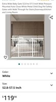 Extra Wide Baby Gate 52.8 to 57.5 Inch Wide