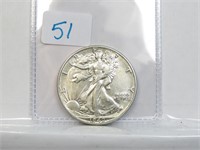 1942 P Walking Liberty Half Dollar 90% Silver