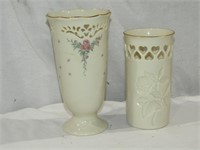 2 Lenox Vases Left Is 7" T