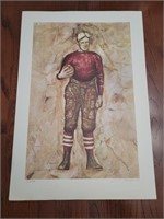 Earnie Nevers Lithograph Signed By Artist