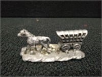Pewter Horse and Carriage Collectable