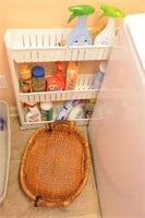 ORGANIZER AND WICKER PET BED