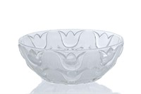 R. LALIQUE GLASS 'CAMPANULES' BOWL