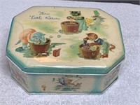 VINTAGE THREE LITTLE KITTENS CANDY TIN NURSERY