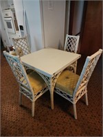 32x30x32 wicker rattan breakfast table and