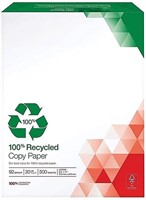 620016 100  Recycled Copy Paper 20 lb  92 Bright