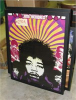 Jimi Hendrix Glass Framed Poster