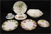 Painted China Bowls, Plates and Teacup