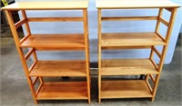 (2) Matching Wooden Shelves