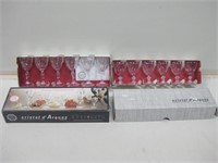 Two Boxes 4" Tall Crystal Goblets