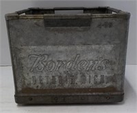 Borden's metal milk crate.