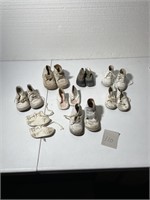 Lot of Antique Vintage Baby Shoe Pairs