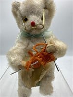 Vintage knitting cat toy works