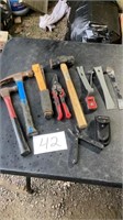 Three hammers, Ozark trail cutters, small, pry