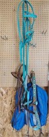 Assorted Aqua Horse Tack Items
