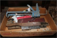 Caulk Gun, Wire Brushes, & Misc